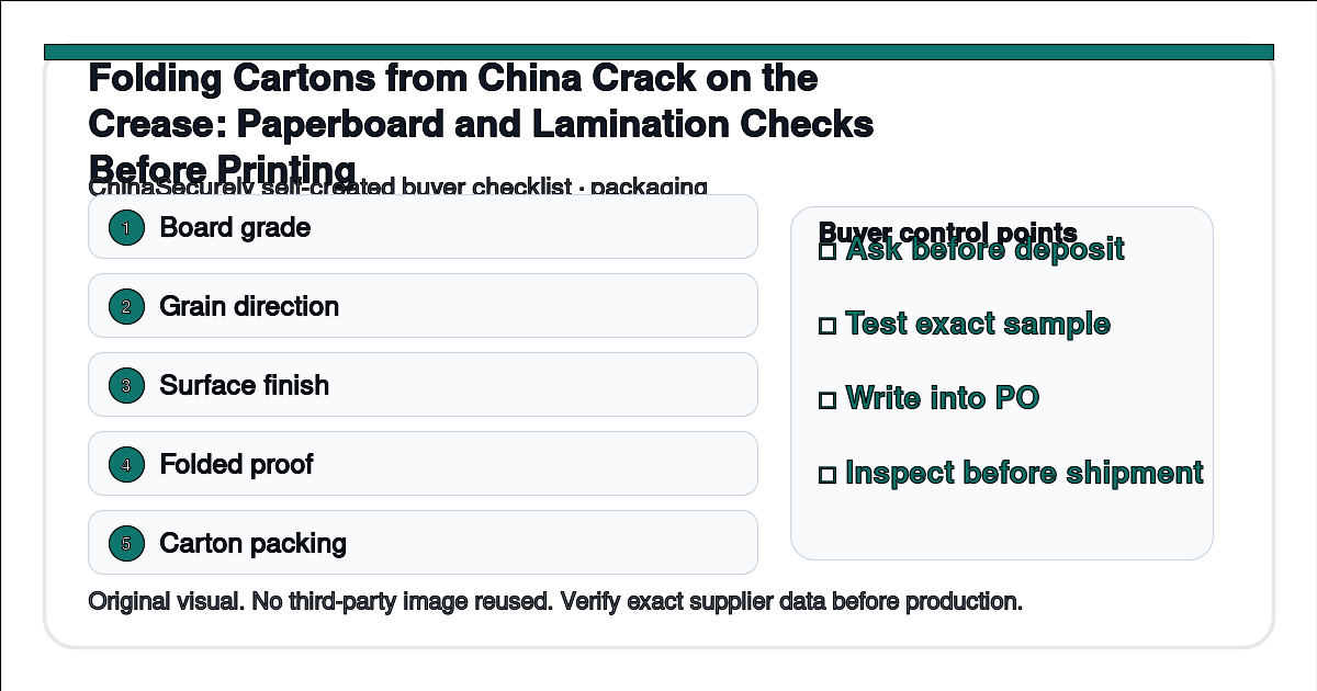 Approval flow for preventing cracked creases on folding cartons ordered from China