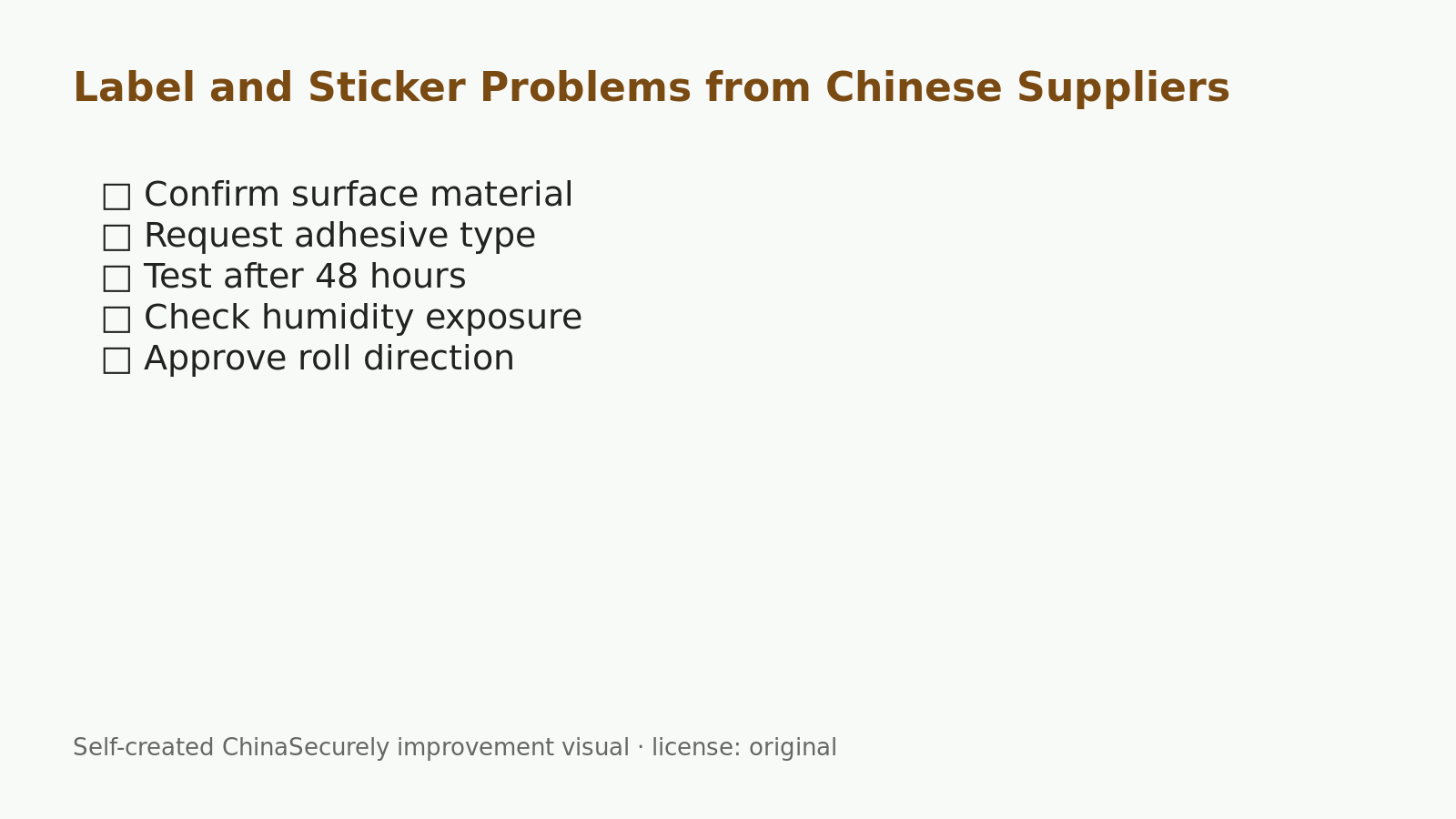 Checklist for preventing label bubbles peeling and warping in China packaging orders