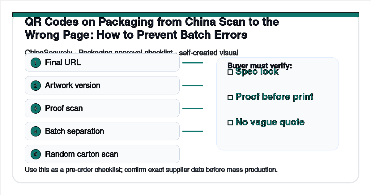 Approval flow for preventing QR code and batch tracking errors on packaging from China