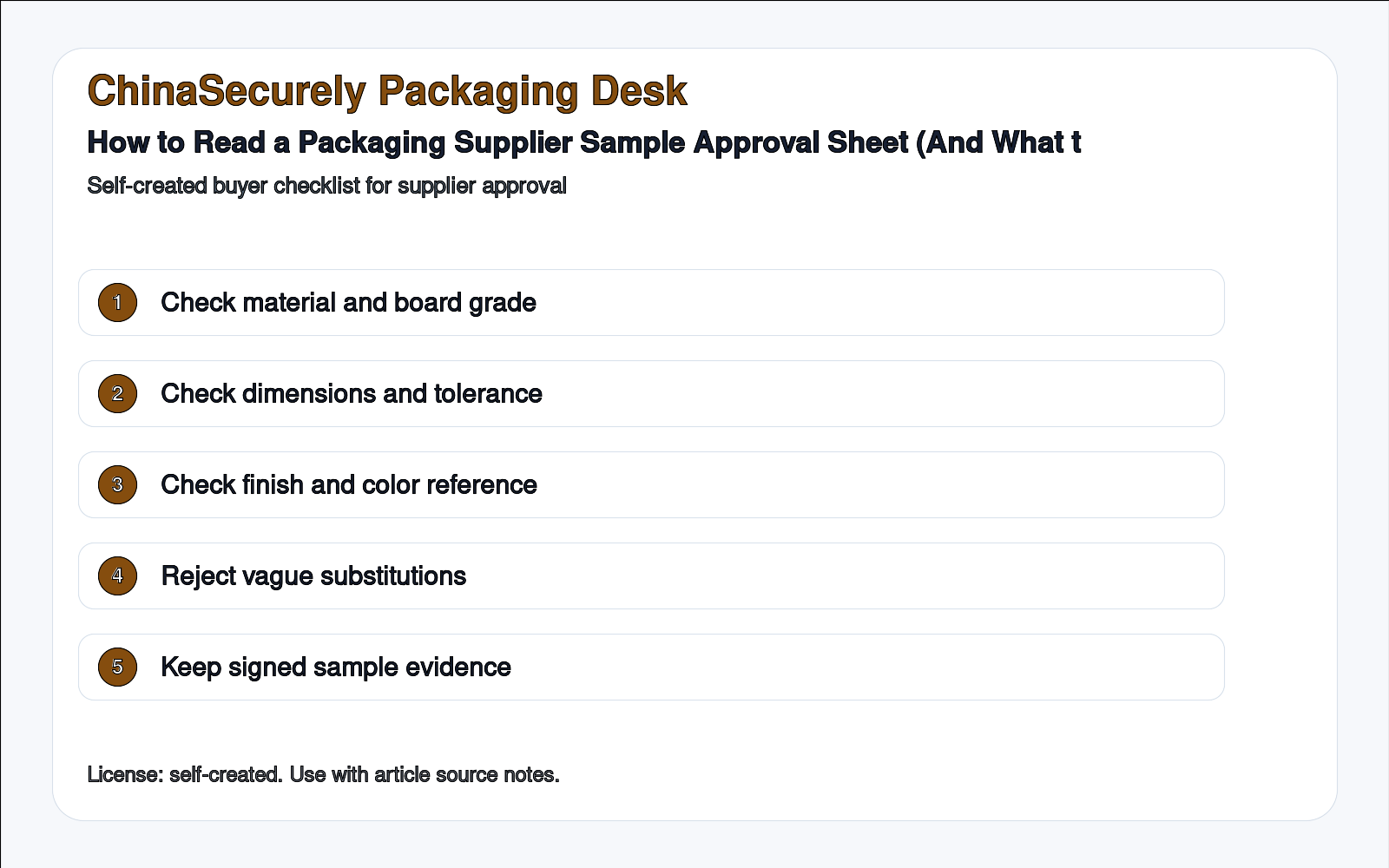 How to Read a Packaging Supplier Sample Approval Sheet (And What to Reject) checklist visual