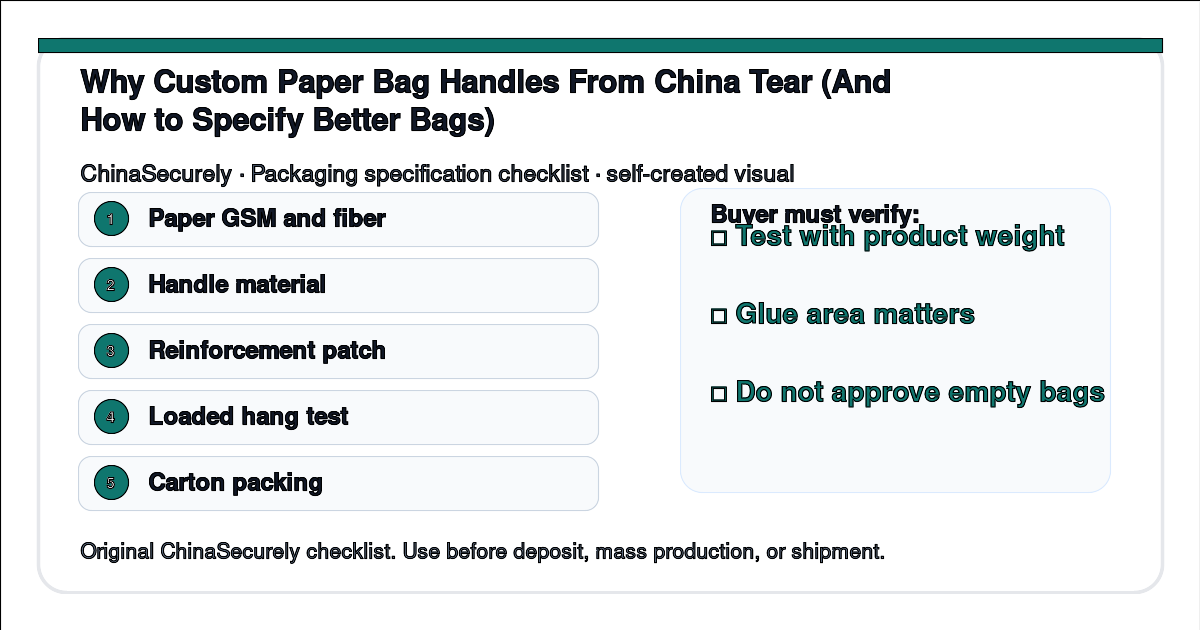 Paper bag handle strength checklist for importers sourcing custom bags from China.