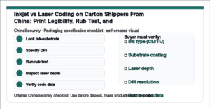 ChinaSecurely inkjet vs laser carton coding rub test and legibility verification checklist