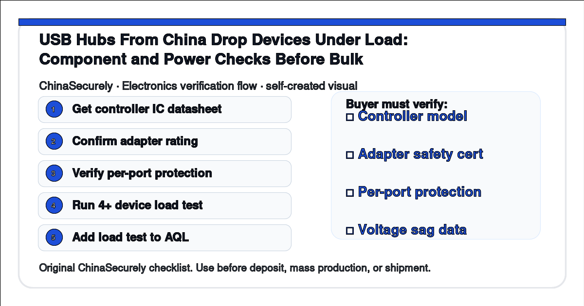 ChinaSecurely USB hub component and load verification checklist for small importers