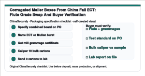 ChinaSecurely corrugated flute grade and ECT verification checklist for small importers