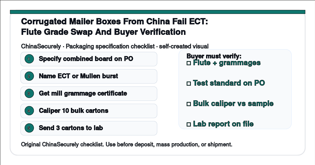 ChinaSecurely corrugated flute grade and ECT verification checklist for small importers