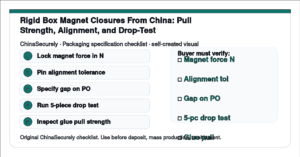 ChinaSecurely rigid box magnetic closure pull-strength and alignment verification checklist