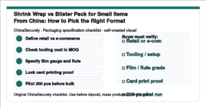 ChinaSecurely shrink wrap vs blister pack comparison checklist for small items from China