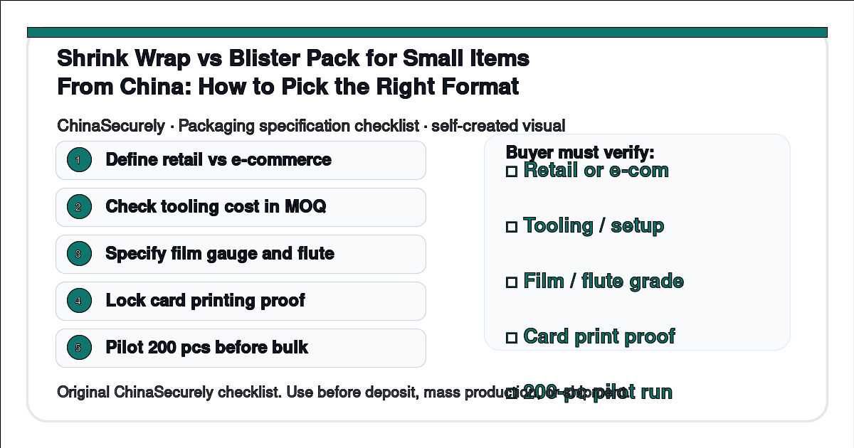 ChinaSecurely shrink wrap vs blister pack comparison checklist for small items from China