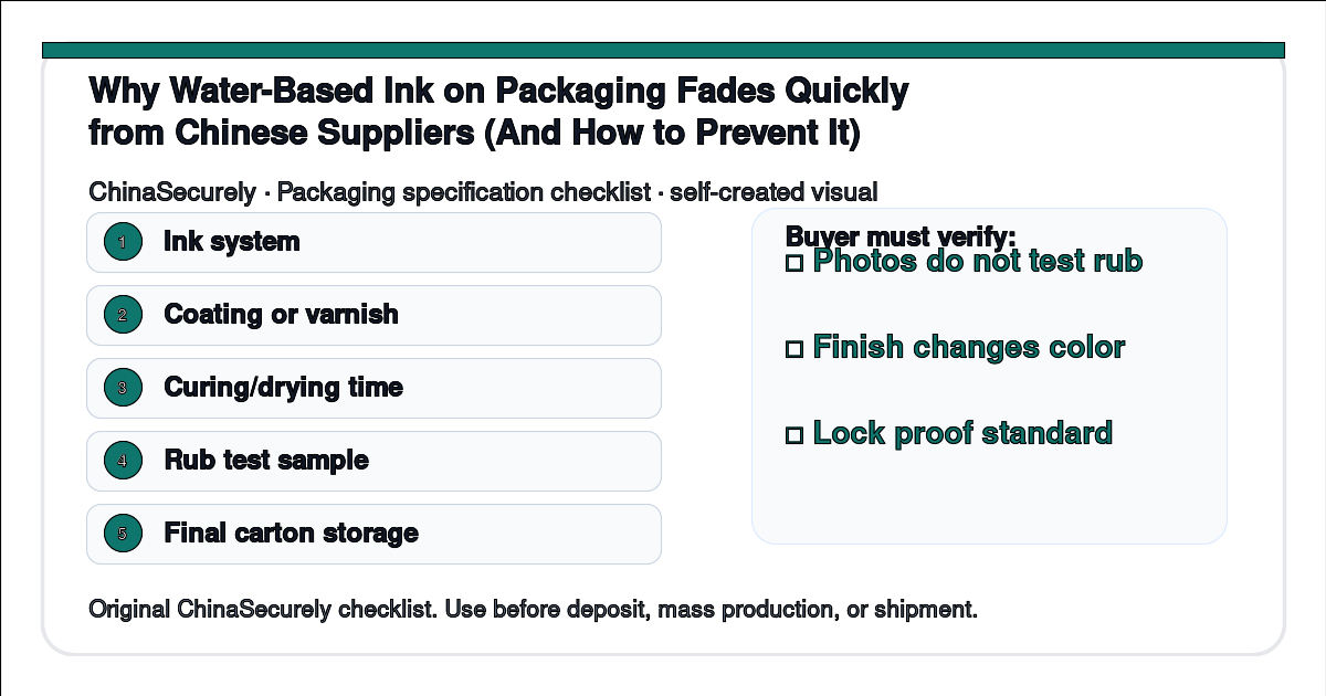 Packaging ink durability checklist for importers ordering printed packaging from China.