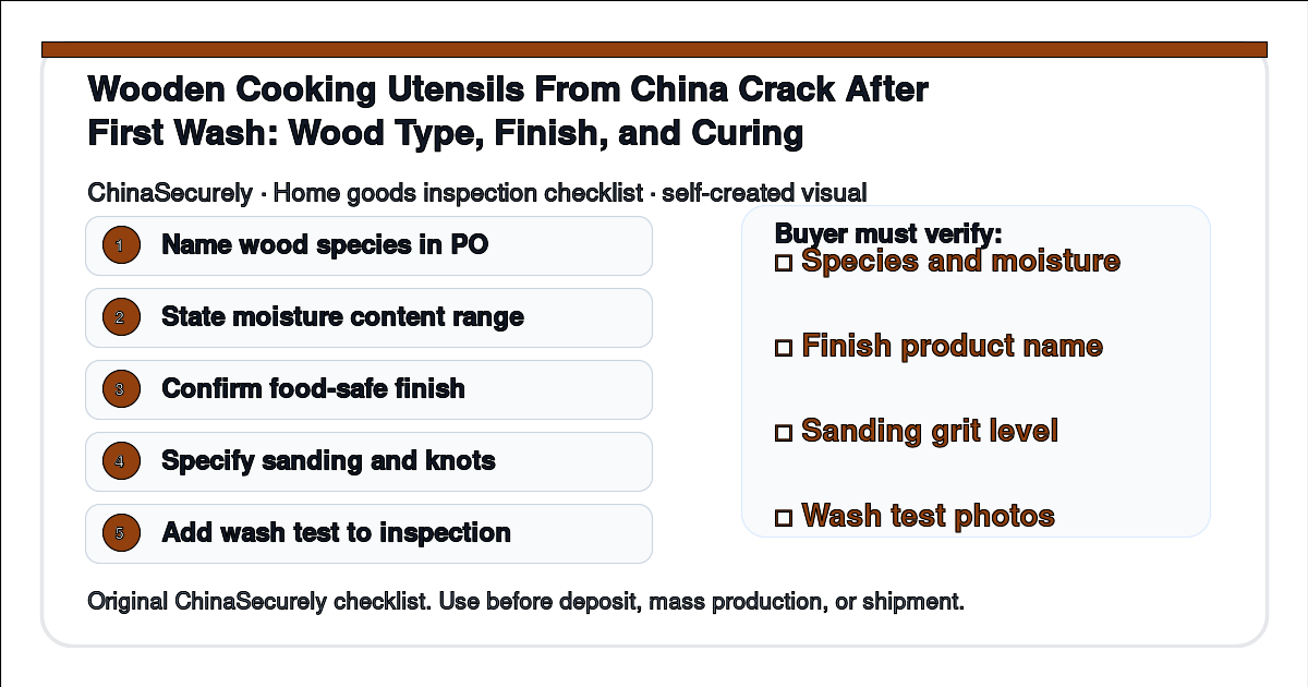 ChinaSecurely wooden utensils inspection checklist for small importers