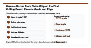 ChinaSecurely ceramic knife blade chipping zirconia grade buyer checklist